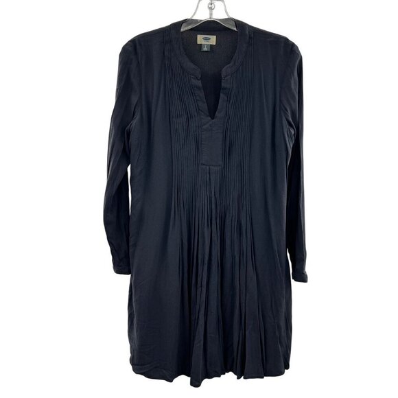 Old Navy Dresses & Skirts - Old Navy Women's Long Sleeve Pleated Shift Dress Charcoal Size Small